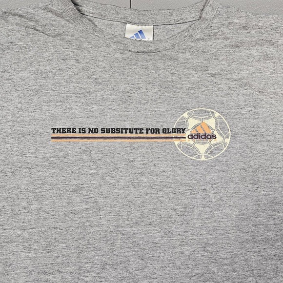 Vintage Adidas Tshirt Mens xl Soccer 90s Y2K Trefoil Mountain Tag Skater Street - Picture 2 of 10